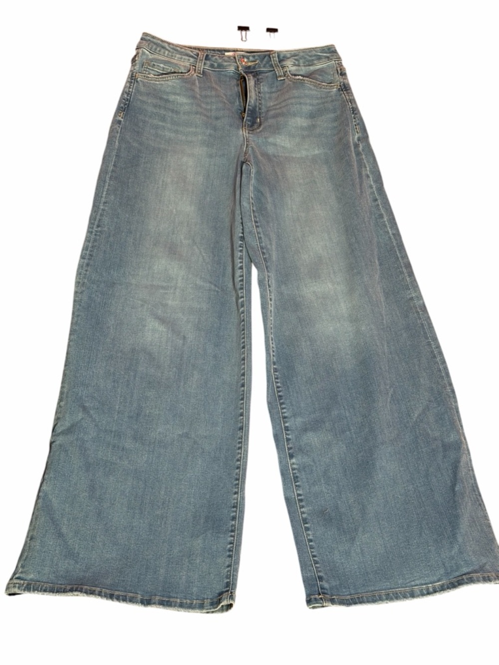 Lovervet High Rise Wide Leg Jeans Size 30 Light Wash Trendy Denim